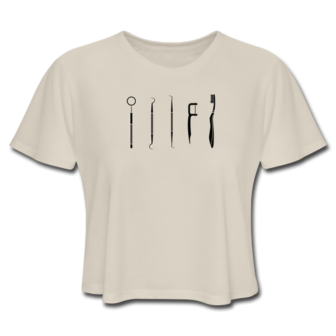 Women's Instruments Cropped T-Shirt - dust