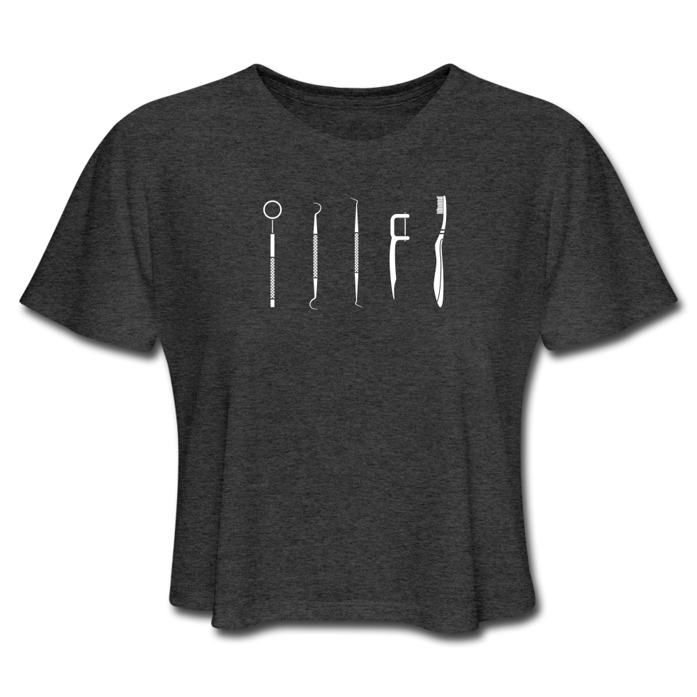 Women's Instruments Cropped T-Shirt - deep heather