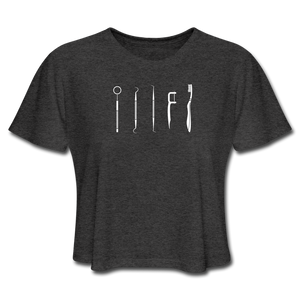 Women's Instruments Cropped T-Shirt - deep heather