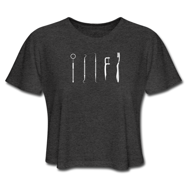 Women's Instruments Cropped T-Shirt - deep heather