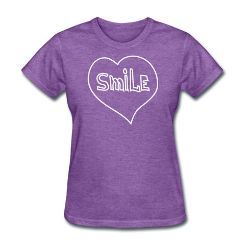 Women's Smile T-Shirt - purple heather