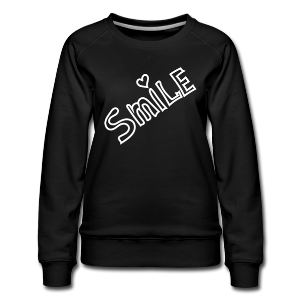 Women’s Smile Premium Sweatshirt - black