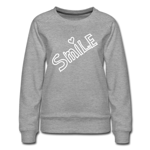 Women’s Smile Premium Sweatshirt - heather gray