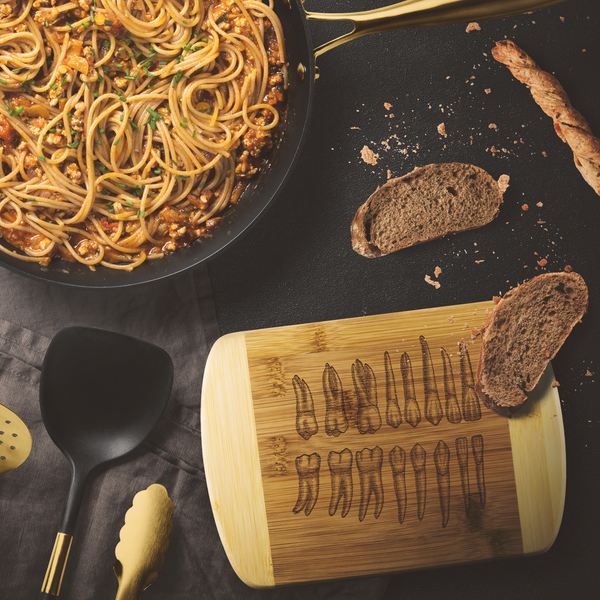 Teeth Bamboo Cutting Board